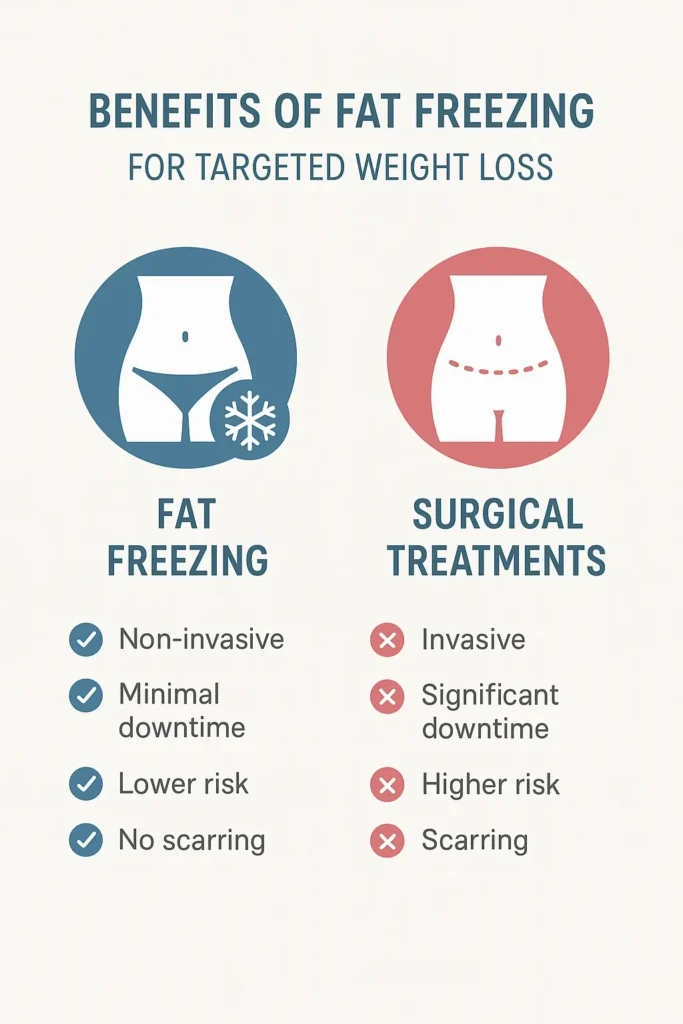 graphic showing the benefits of fat freezing Greater London (Enfield)