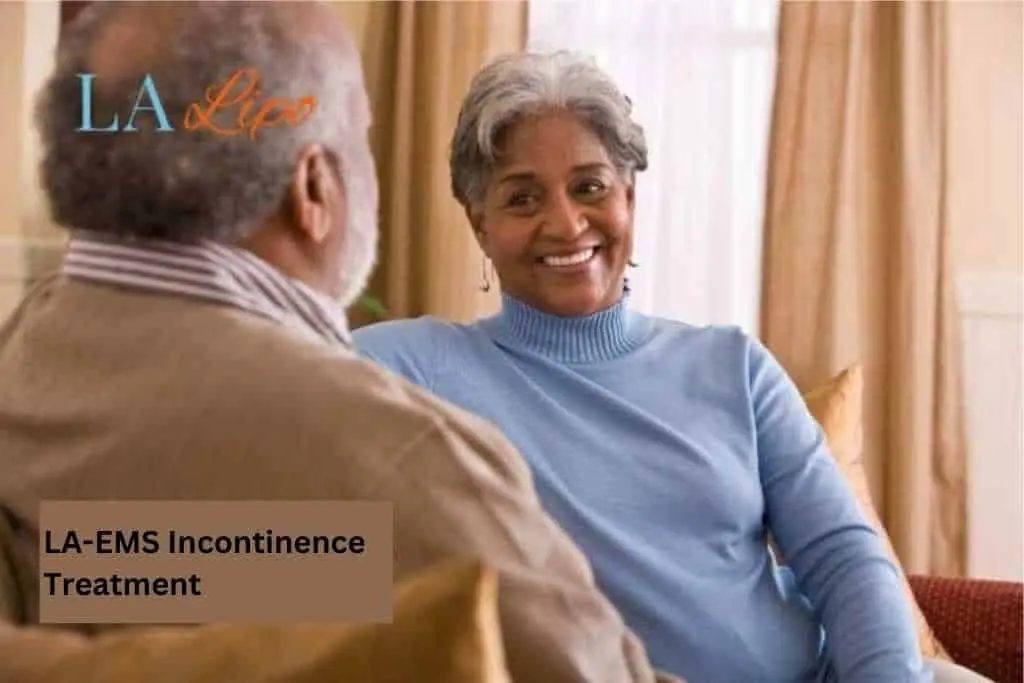 Couple sat smiling at each other - LA-EMS treatment Greater London (Enfield)