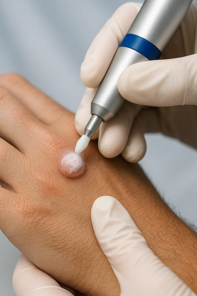 example of wart removal Greater London (Enfield) using cryopen