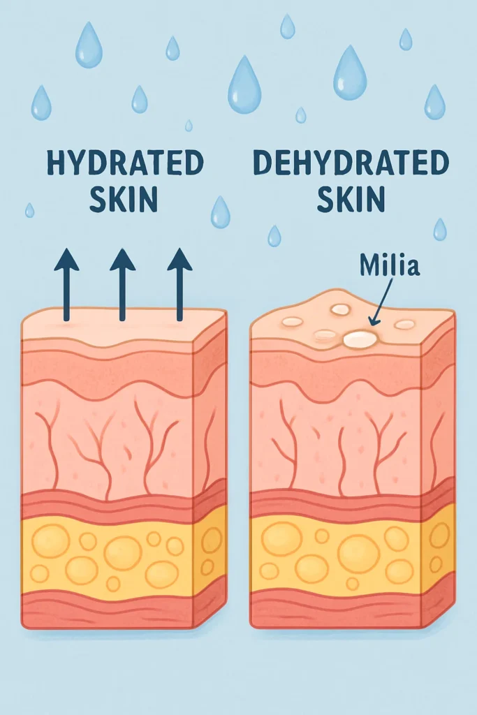 The importance of hydration and milia production Greater London (Enfield)