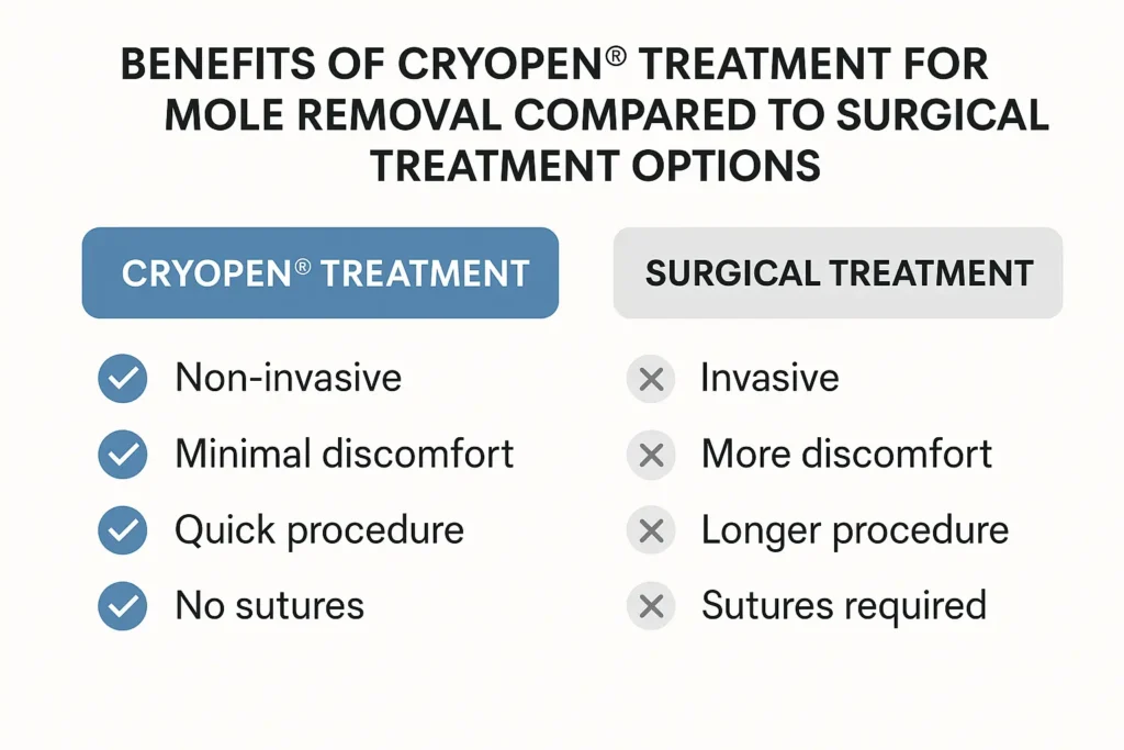 Benefits of facial mole removal Greater London (Enfield) - call our team today to book a consultation