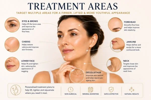 Areas of treatment for the ultimate lift tighten treatment Greater London (Enfield)