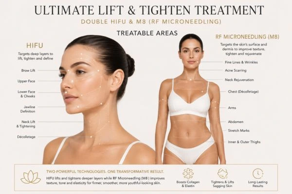 Areas of the body that can be treated - ultimate skin tighten treatment Greater London (Enfield)