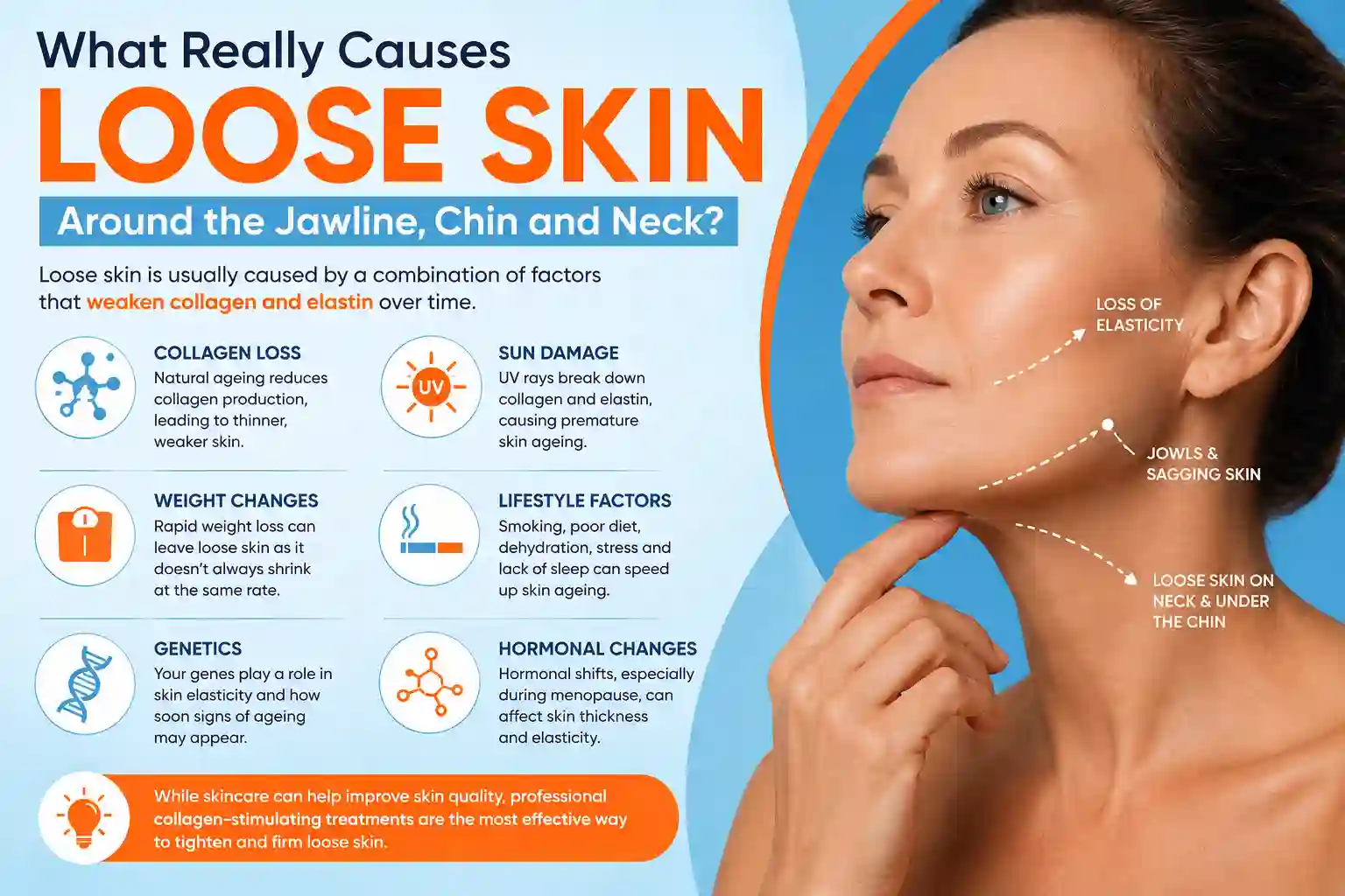 What Really Causes Loose Skin Around the Jawline, Chin and Neck Greater London (Enfield)?